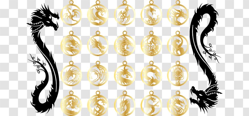 Chinese Dragon Sticker Decal Zodiac - Jewellery - Vector Totem Amulet Transparent PNG