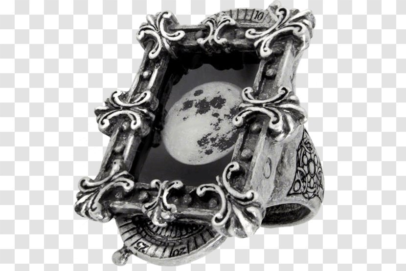 Silver Ring Jewellery Pewter Alchemy Gothic - Phase Transparent PNG