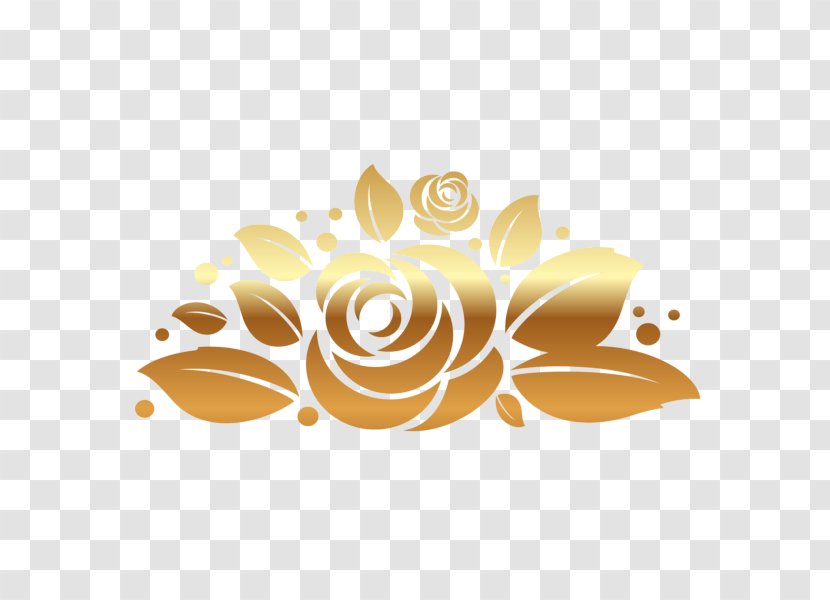 Gold Rose Clip Art - Flower - Painting Transparent PNG