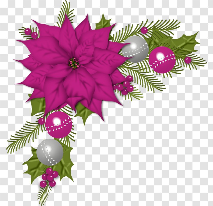 Christmas Decoration Gift Clip Art - Cut Flowers Transparent PNG