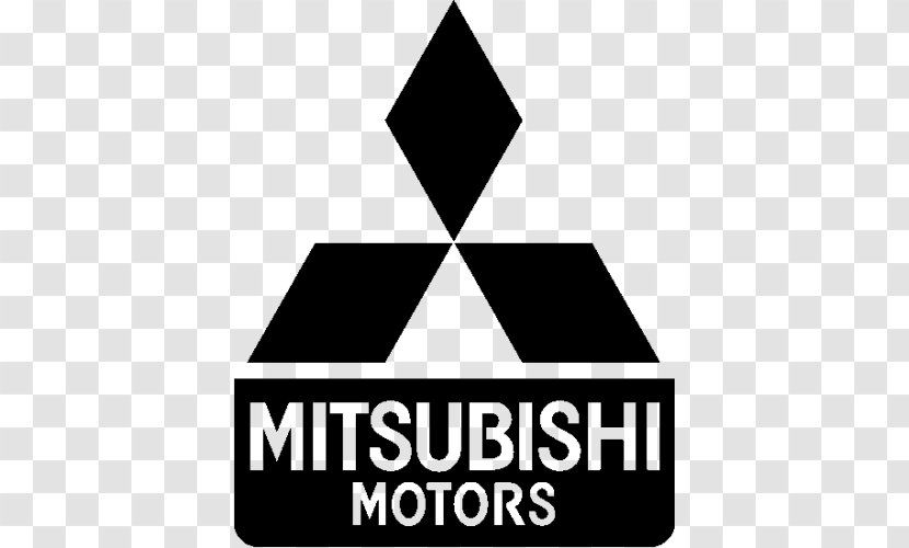 Mitsubishi Motors Logo Black Brand - Triangle Transparent PNG