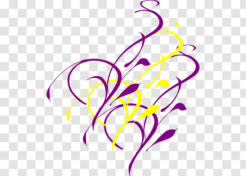 Borders And Frames Vine Clip Art - Grapevines - Yellow Purple Transparent PNG