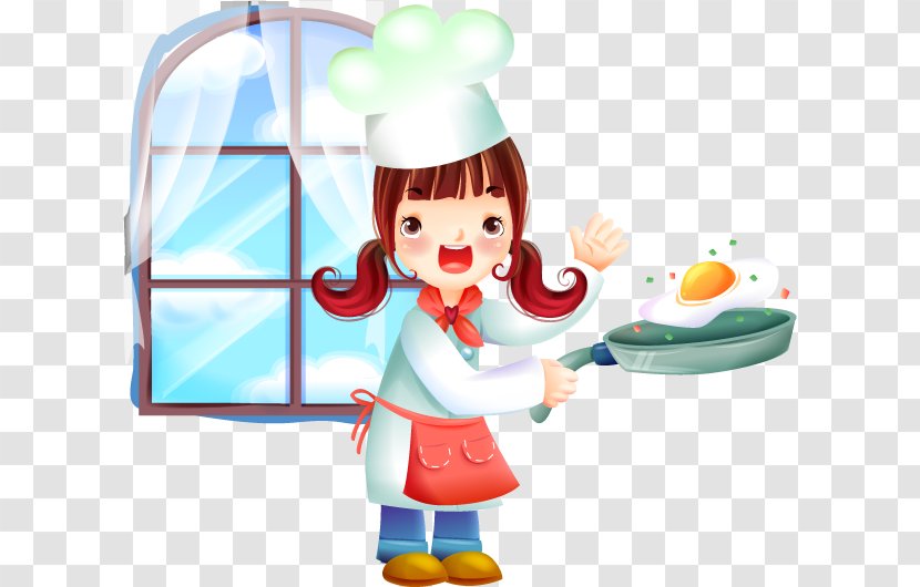 Fried Egg Cook Food Illustration - Play - Little Chef Eggs Transparent PNG