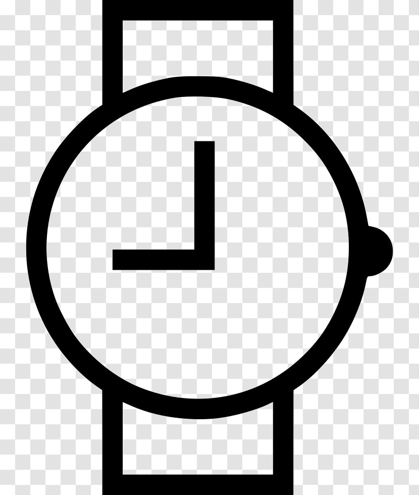 Clock Icon - Blackandwhite Symbol Transparent PNG