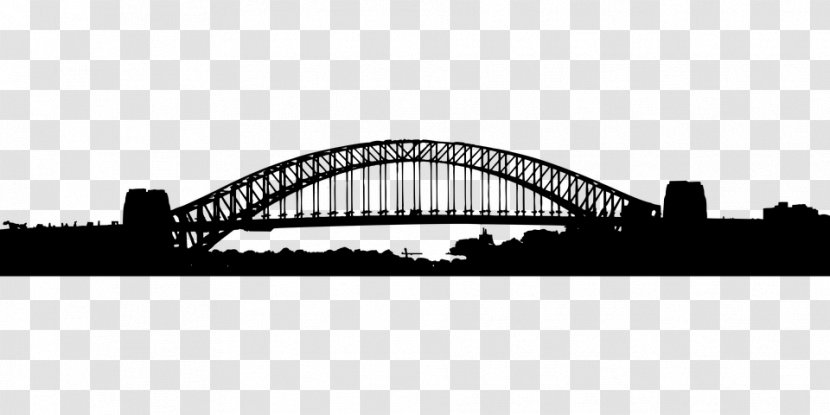 Sydney Harbour Bridge Vijay Nagar, Indore Bridge–tunnel - Black And White Transparent PNG