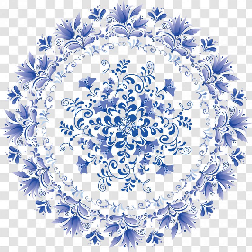 Plate Ornament Fashion Blue And White Pottery - Tray - Decorative Design Of Disc Base Transparent PNG
