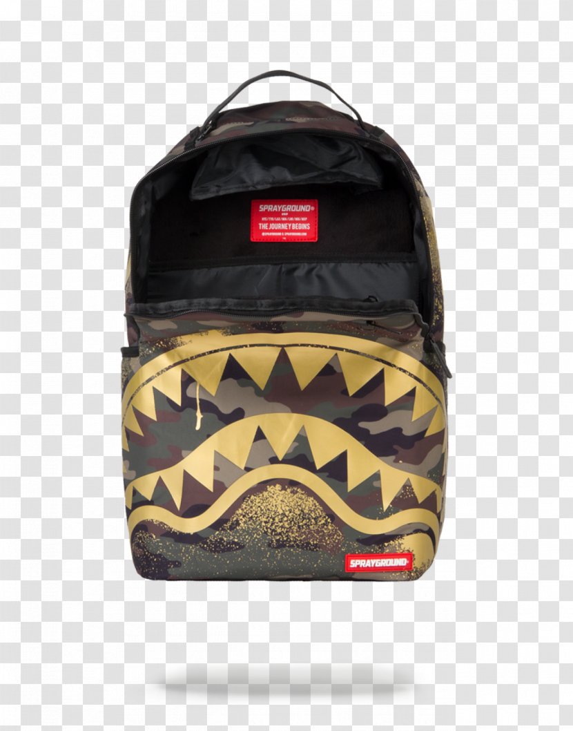 Backpack Shark Zipper Bag Gold - Shoe Transparent PNG