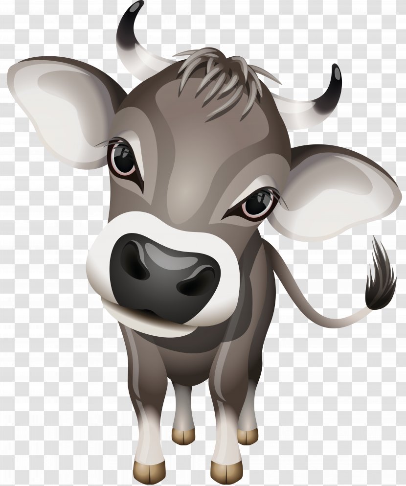 Jersey Cattle Holstein Friesian Brown Swiss Cartoon Stock Photography - Ox - Cow Transparent PNG