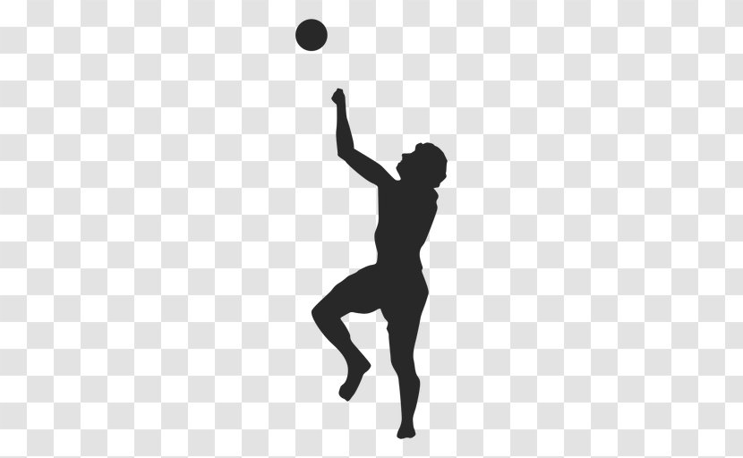Silhouette Volleyball Transparency - Clipart Transparent PNG