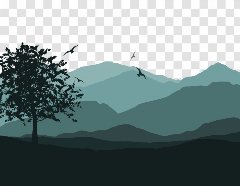 Poemas De Amor Poetry Gratitude: Poems Morning - Boyfriend - Vector Landscape Background Tree And Birds Transparent PNG