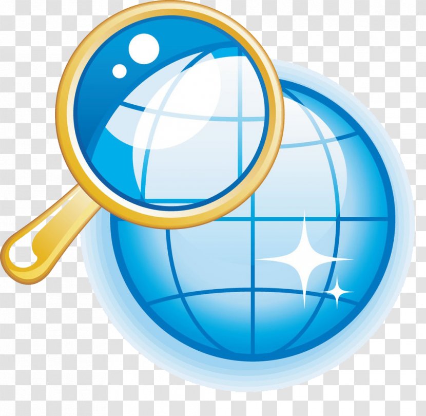 Globe World Wide Web Royalty-free Icon - Ball - Earth Under A Magnifying Glass Transparent PNG