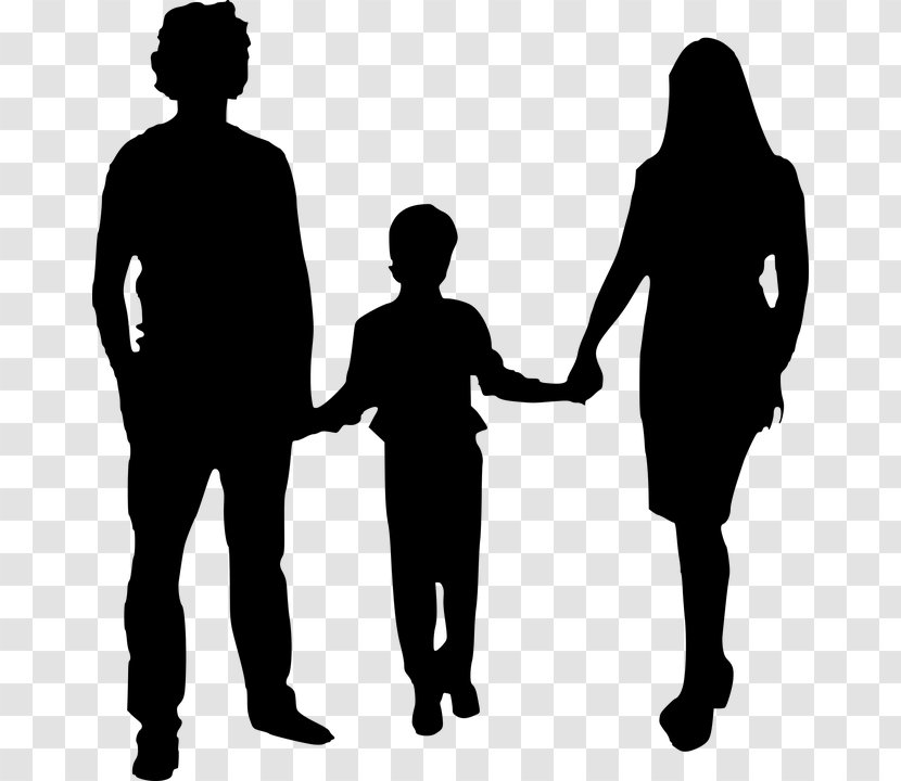 Parent Child Clip Art Father - Mother And Daughter Transparent PNG