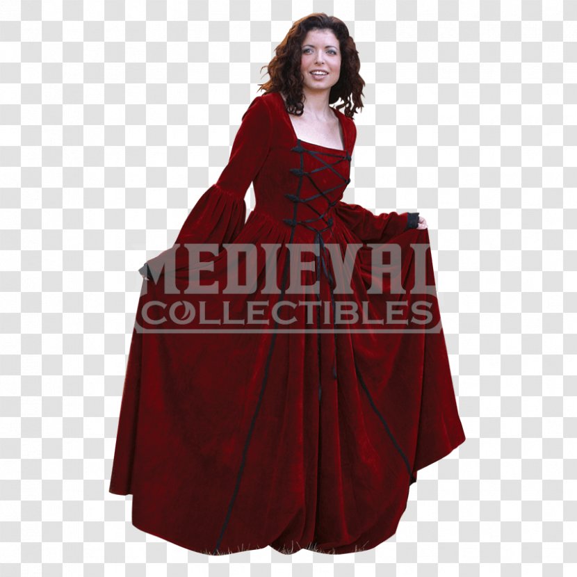 Gown Costume Velvet Dress Bodice - Shoulder Transparent PNG