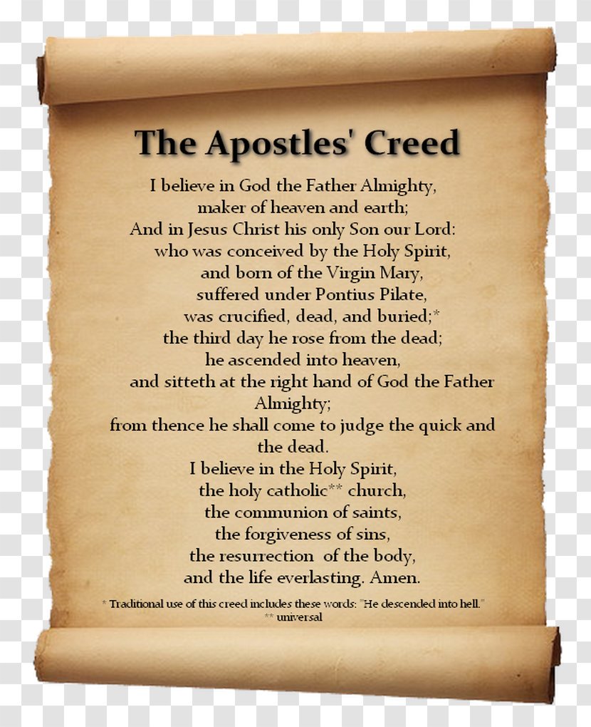 Apostles' Creed Christian Church Catholicism - Catholic - We Believe In Prayer Transparent PNG