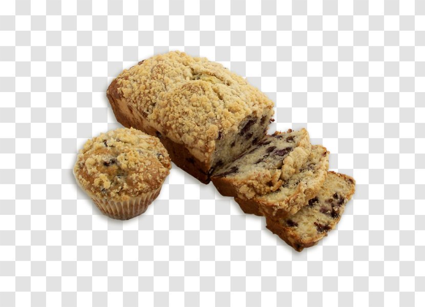 Banana Bread Muffin Biscuits Chocolate Chip Baking - Baked Goods - Blueberry Slice Transparent PNG
