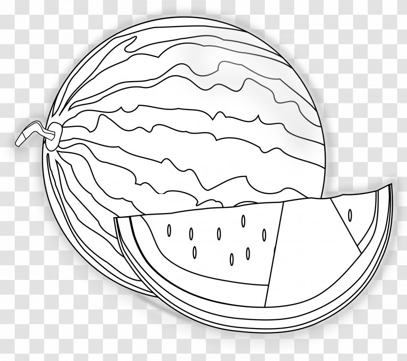 Drawing Watermelon Coloring Book Clip Art - White Transparent PNG