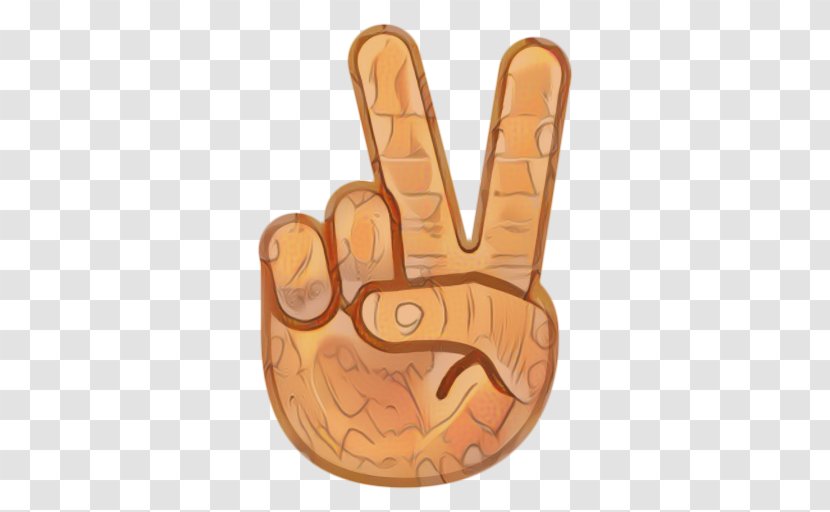 Thumb Finger - Hand - V Sign Peach Transparent PNG