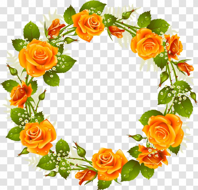 Rose Picture Frames Flower Clip Art - Wreath Transparent PNG