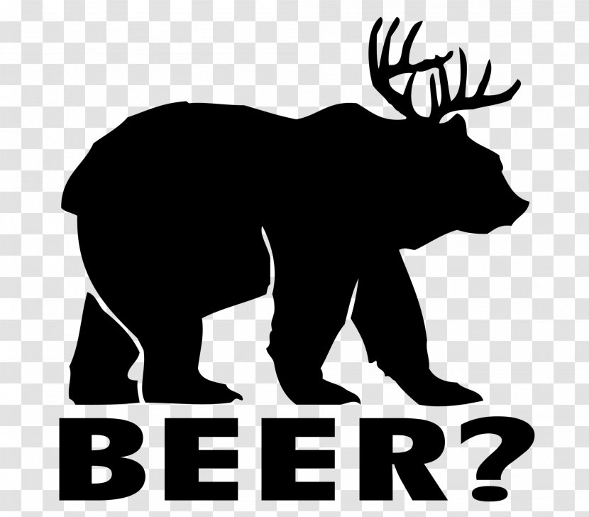 Bear Deer Decal Sticker Beer - Carnivoran - Emergency Vector Transparent PNG