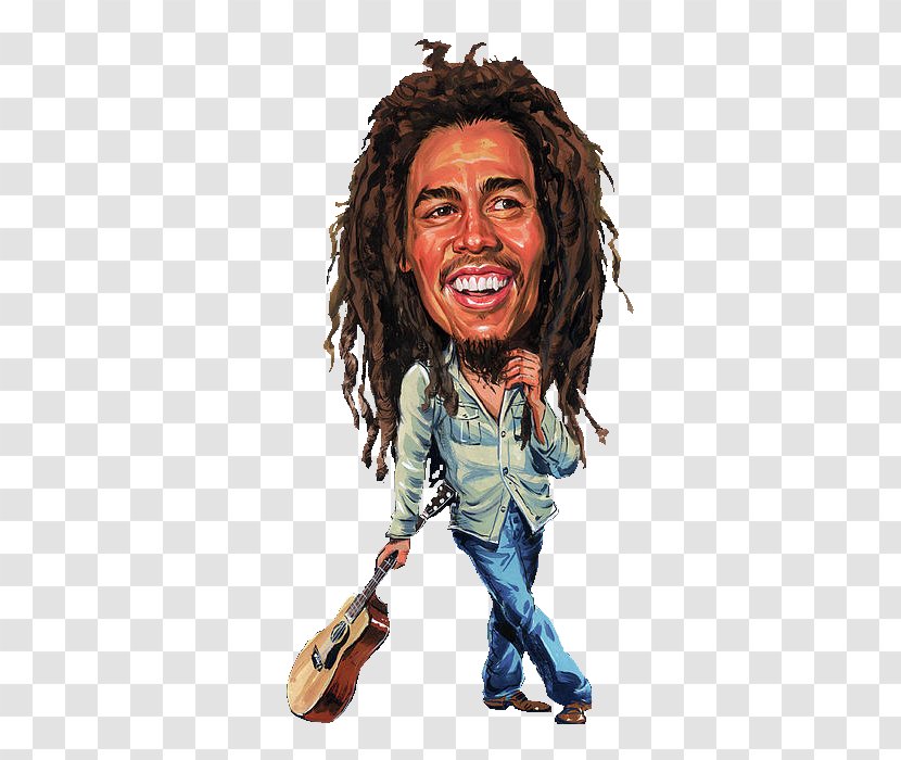 Bob Marley Caricature Reggae Drawing Painting - Watercolor Transparent PNG