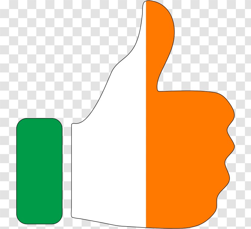 Ireland Thumb Signal Gesture Clip Art - Flag Of - Thumbs Up Transparent PNG