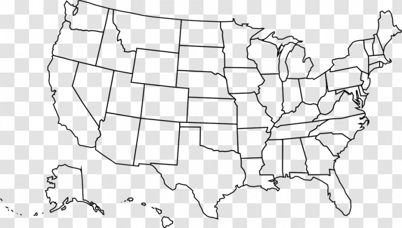 United States Map Clip Art - Outline Of The Transparent PNG