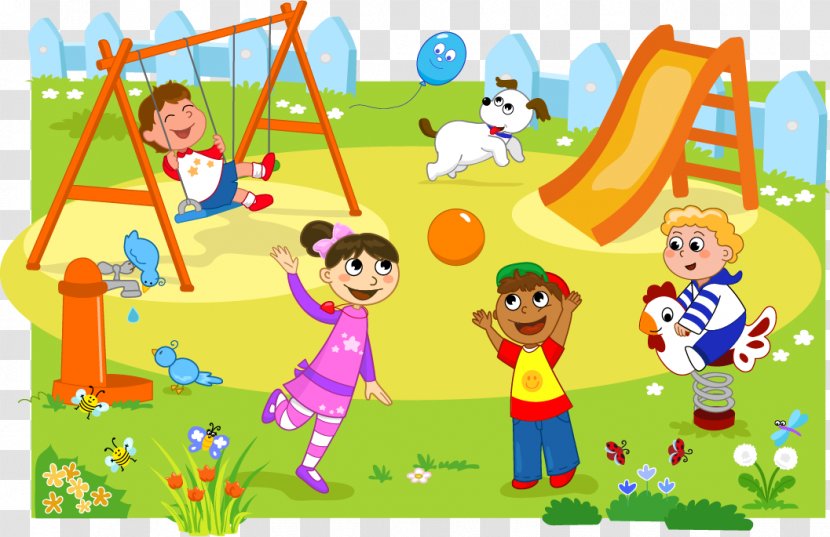 Park Playground Child Clip Art - Toy - Vector Illustration Children Playing Cute Creative Transparent PNG