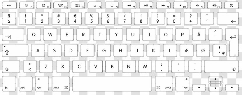 Computer Keyboard MacBook Air Apple - Silhouette - Japanese Pattern Transparent PNG