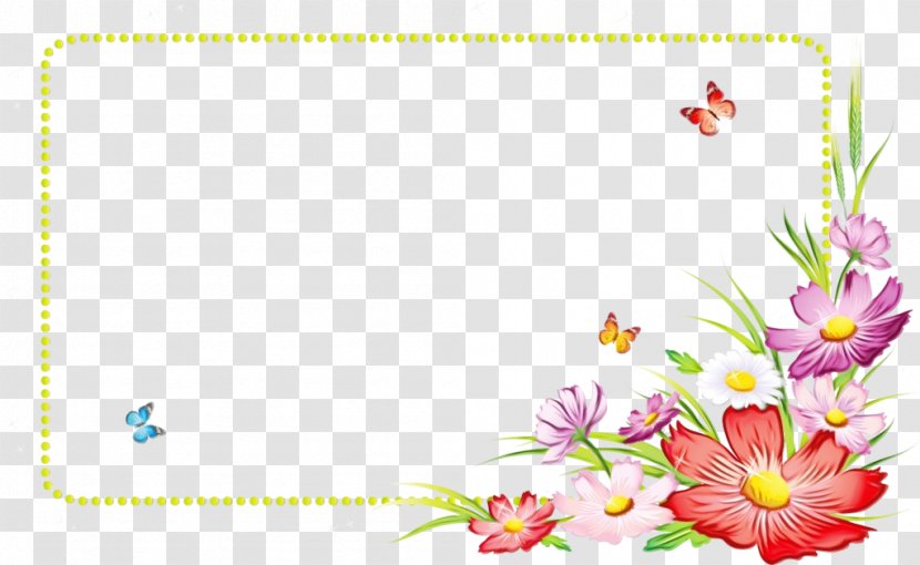Love Background Frame - Feeling - Rectangle Wildflower Transparent PNG