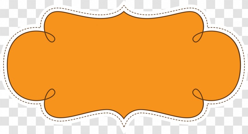 Logo Font - Orange - Vintage Frame Transparent PNG
