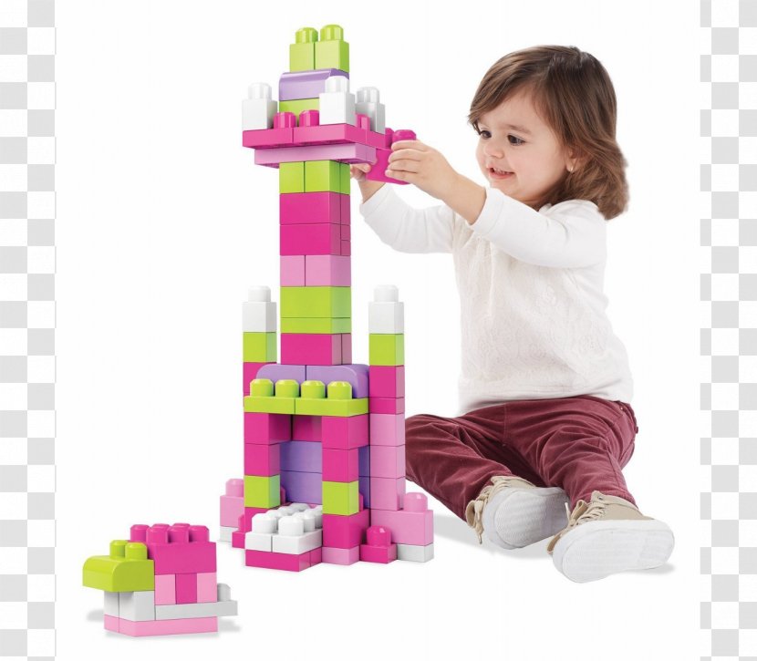 Mega Brands Toy Block Pink Mattel - Playset - Color Building Blocks Transparent PNG