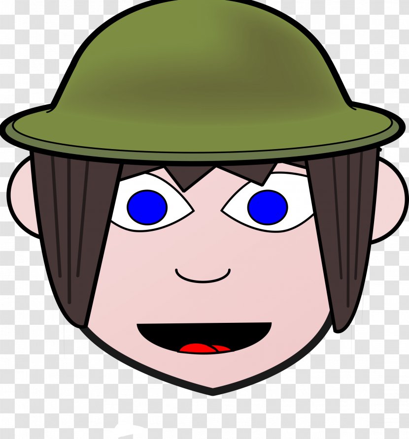 Soldier Army Cartoon Clip Art - Facial Expression Transparent PNG