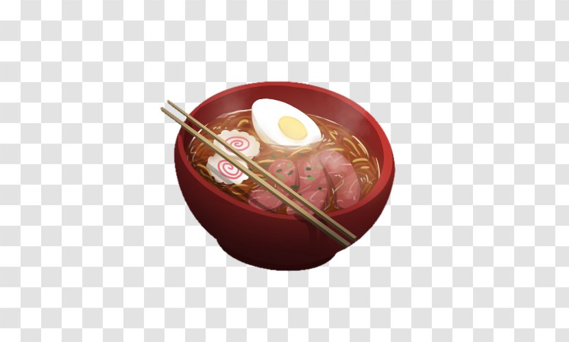 Dish Tableware Recipe Cuisine - Free Hand-painted Japanese Noodles Pull Material Transparent PNG