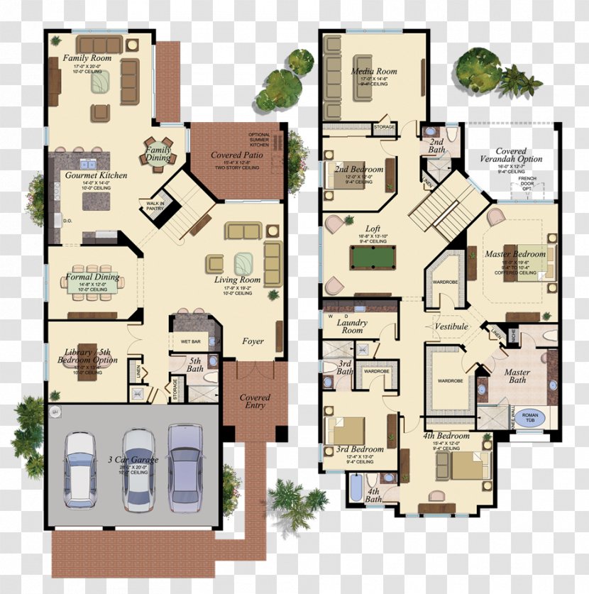 Delray Beach House Plan Floor - Property Transparent PNG