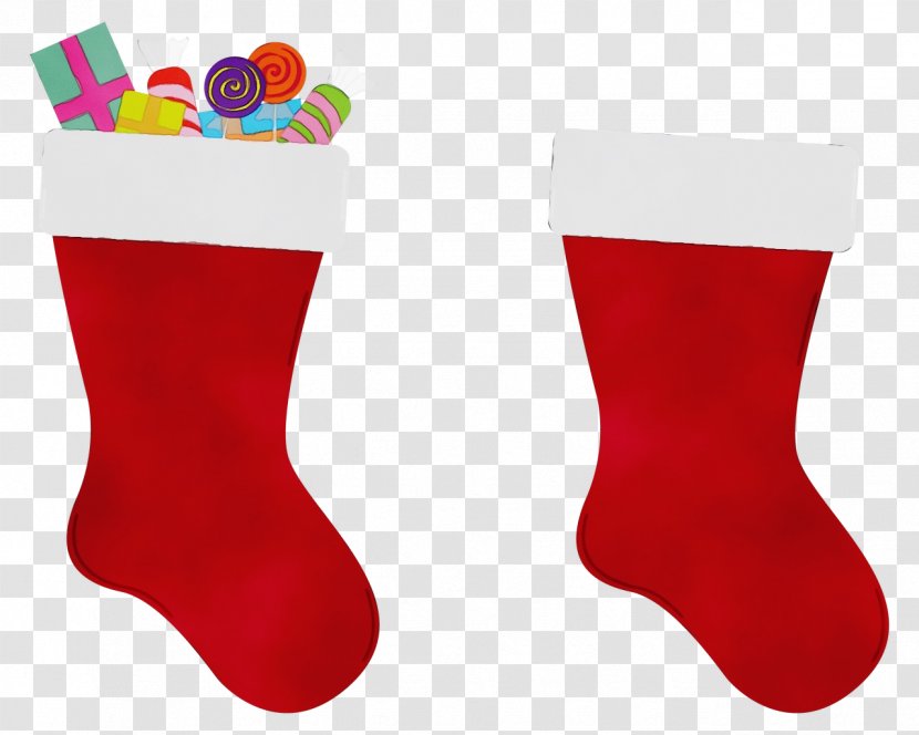Christmas Decoration Cartoon - Stockings - Interior Design Footwear Transparent PNG