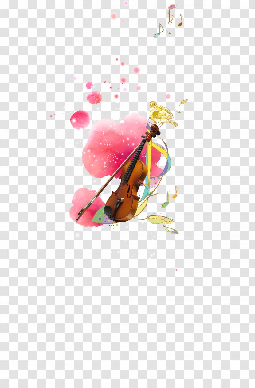 Violin Musical Instrument - Heart - Instruments Transparent PNG