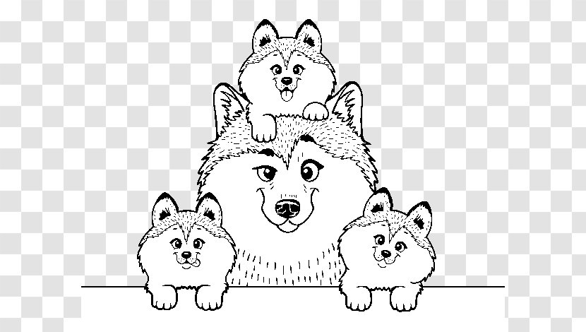 Siberian Husky Puppy Colouring Pages Alaskan Malamute - Mammal Transparent PNG