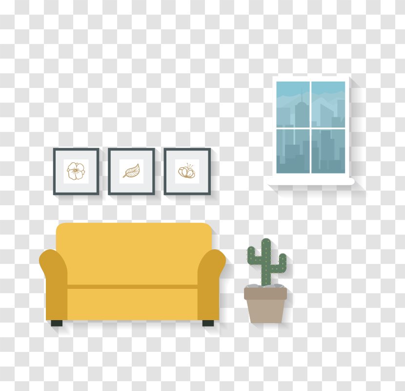 Table Garden Furniture Illustration - Vector Living Room Sofa Transparent PNG