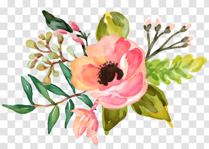 Wedding Desktop Wallpaper Flower - Art - Floral Watercolour Transparent PNG