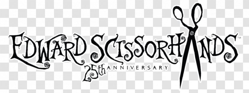 Edward Scissorhands Kim Logo Film Game - Monochrome Photography - 25th Anniversary Transparent PNG