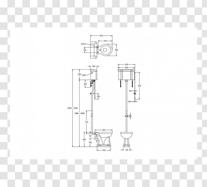 Cistern Flush Toilet Ceramic Bidet - Transistor - Pan Transparent PNG