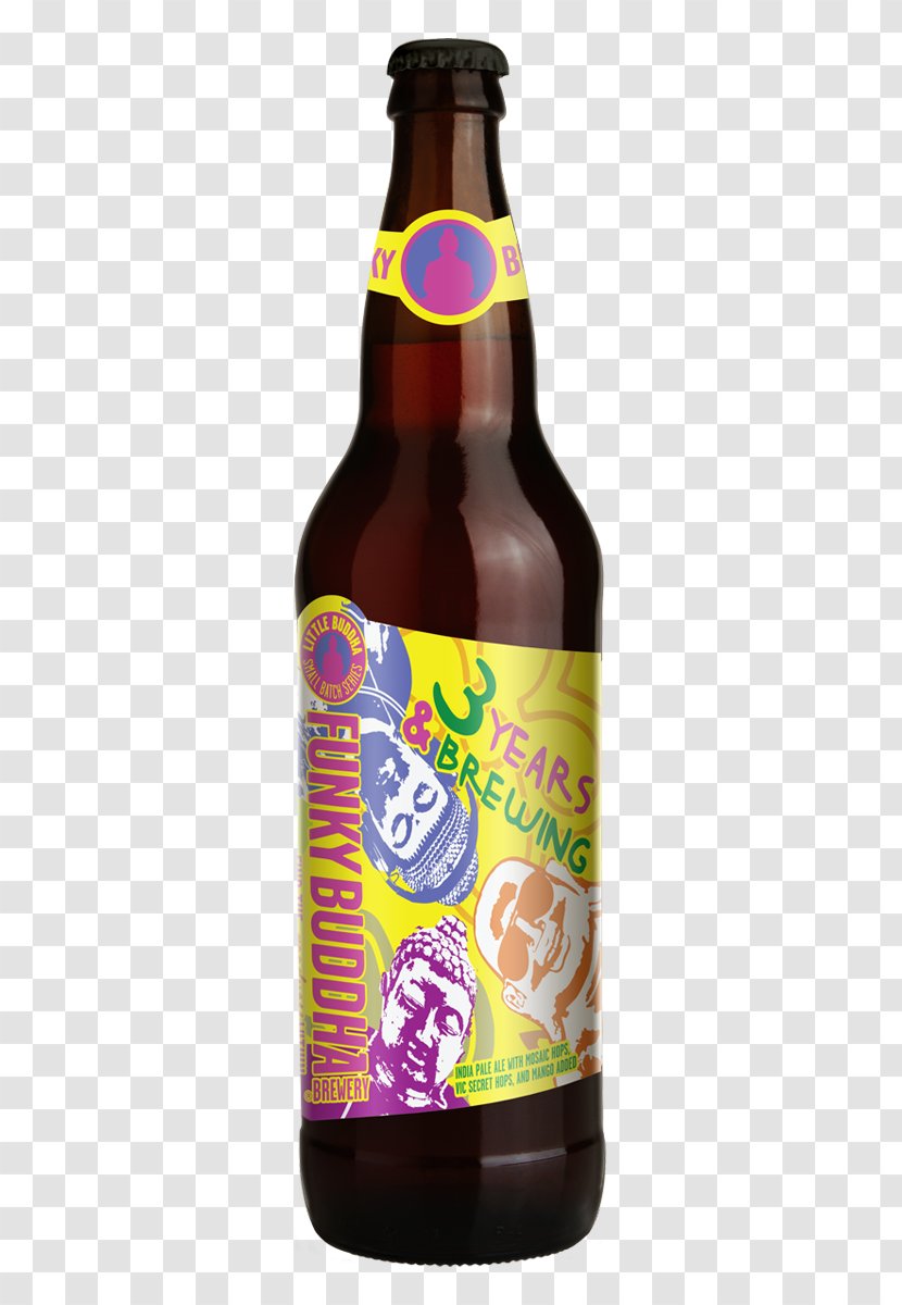 India Pale Ale Funky Buddha Brewery Beer Bottle - Stout Transparent PNG