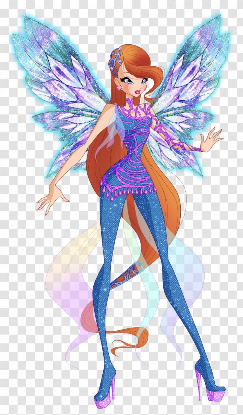 Bloom Tecna Stella Flora Art - Winx Club Season 6 Transparent PNG