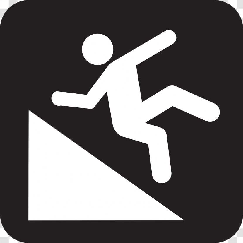 Stairs Falling Premises Liability Clip Art - Black And White - Bridegroom Transparent PNG