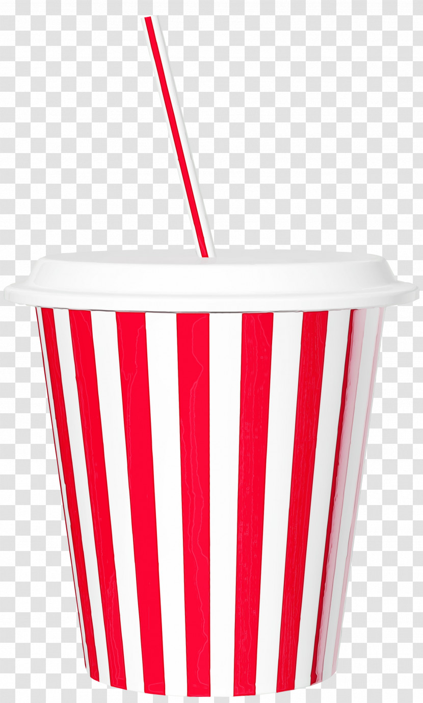Red Plastic Baking Cup Straw Transparent PNG