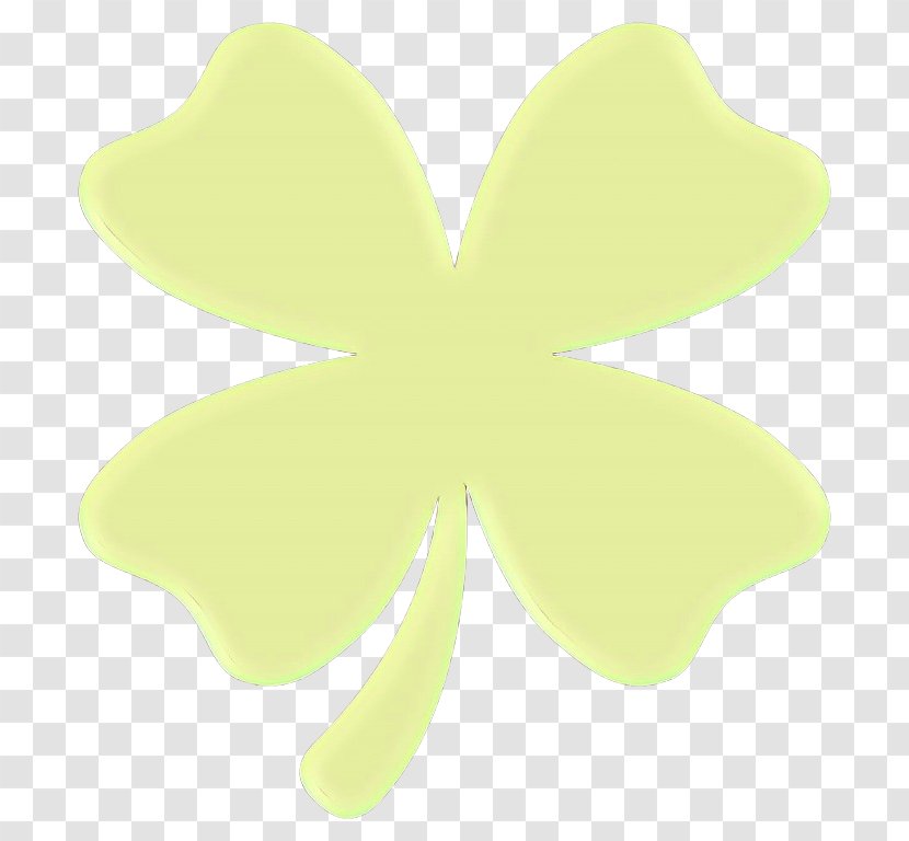Green Leaf Yellow Petal Symbol - Clover Plant Transparent PNG