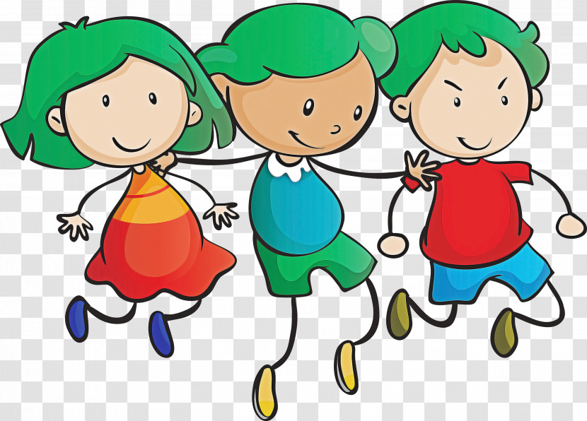 Cartoon Happiness Character Structure Line Art Social Group Transparent PNG