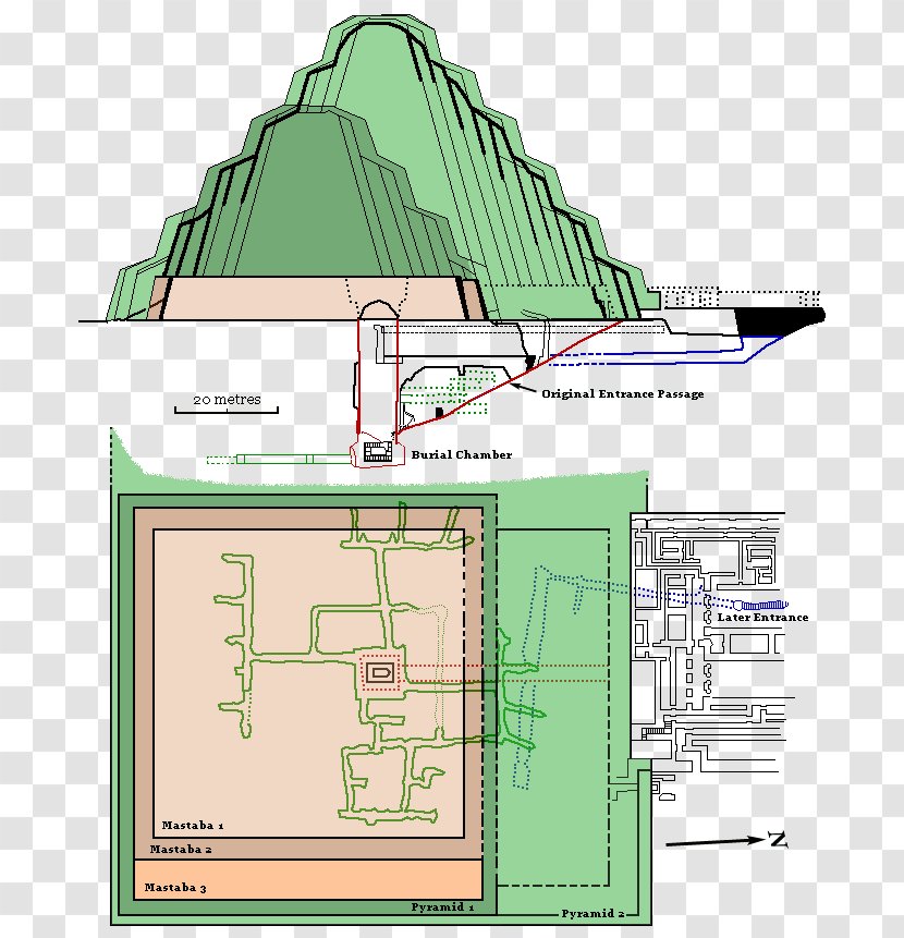 Pyramid Of Djoser Ancient Egypt Step Map - Plan Transparent PNG