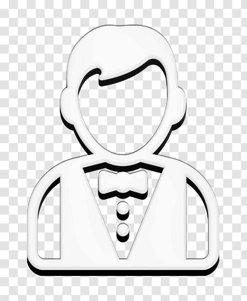 Waiter Icon Employees Icon Servant Outline Icon Transparent PNG