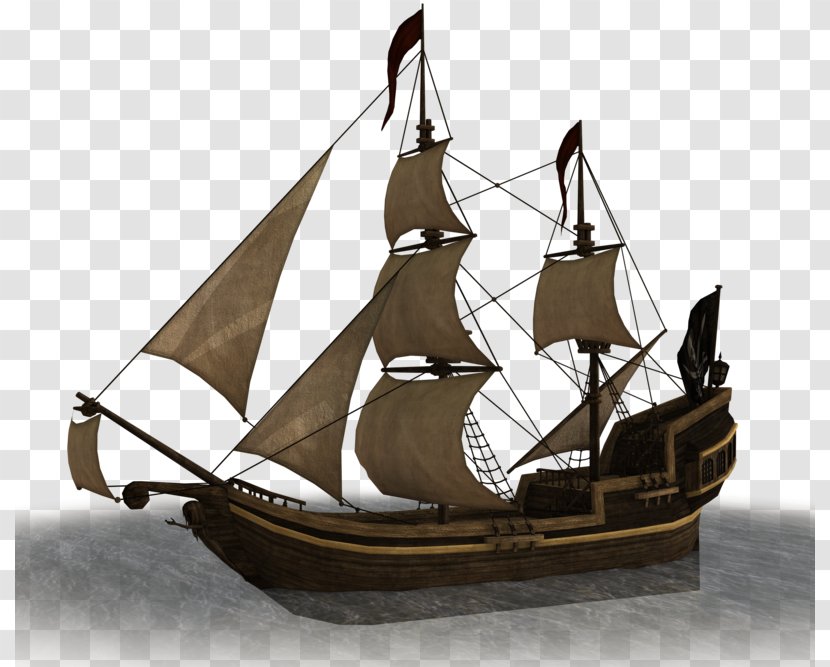 Sailing Ship Boat Galleon Piracy - Barque Transparent PNG